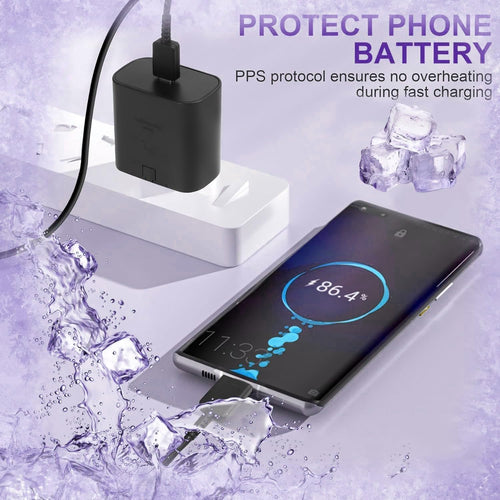 45W Super Fast Charger with 1m USB-C Cable | PD 3.0 PPS | Fast Charging Power Adapter