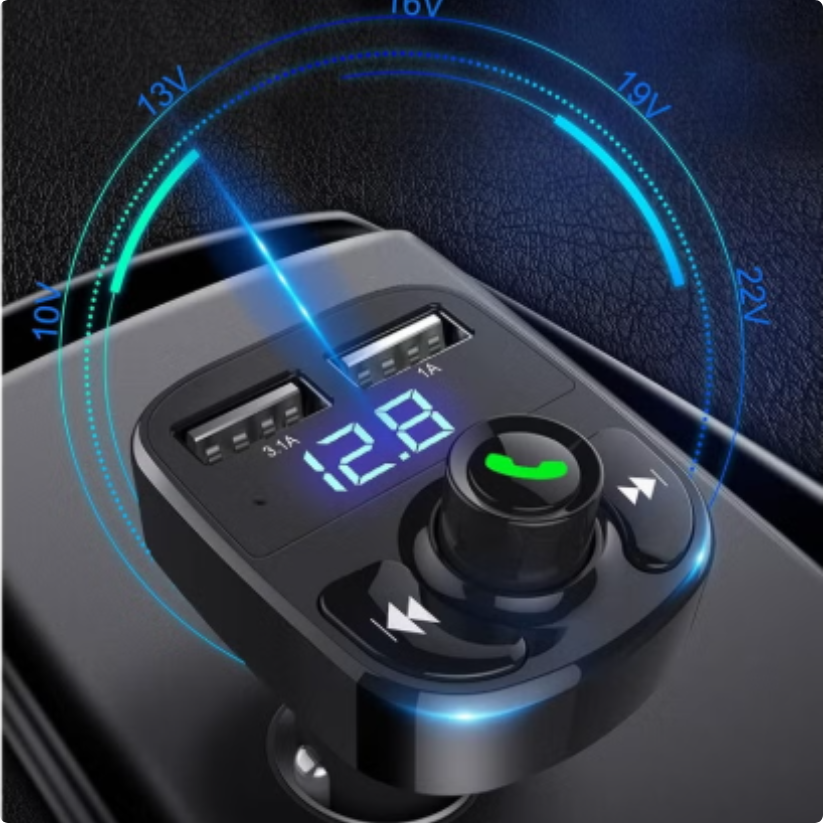 Fast Charging Car Adapter 20W | PD QC Dual USB | Digital Display