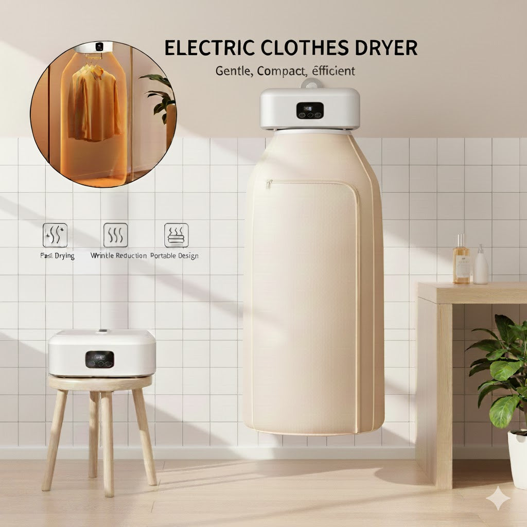 Portable Electric Clothes Drying Machine – Fast Indoor Dryer 10kg – Apartment & Travel Laundry Solution UAE