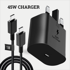 45W Super Fast Charger with 1m USB-C Cable | PD 3.0 PPS | Fast Charging Power Adapter
